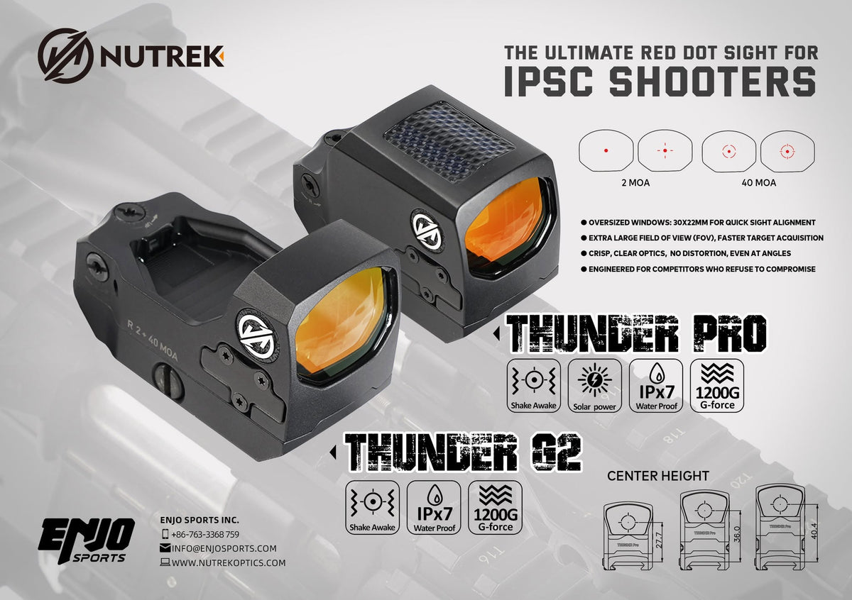 NUTREK THUNDER G2 1x30x22 Multi Reticle Red Dot Sight ( DSL24RV )