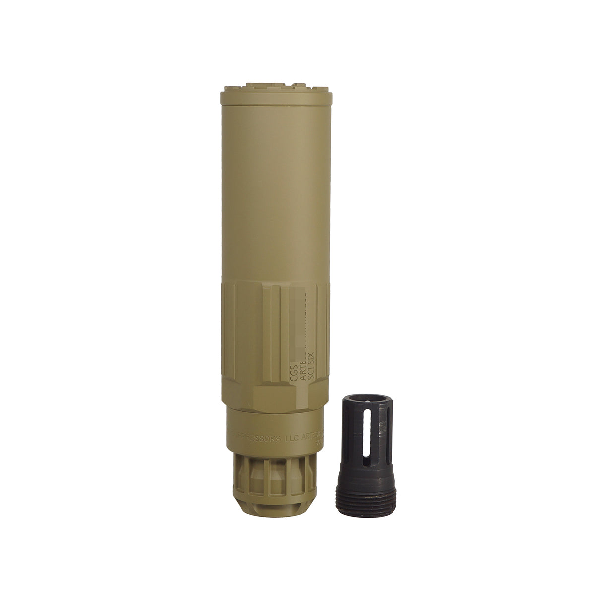 5KU CGS SCI-SIX Airsoft Suppressor for 14mm- ( 5KU-400 )
