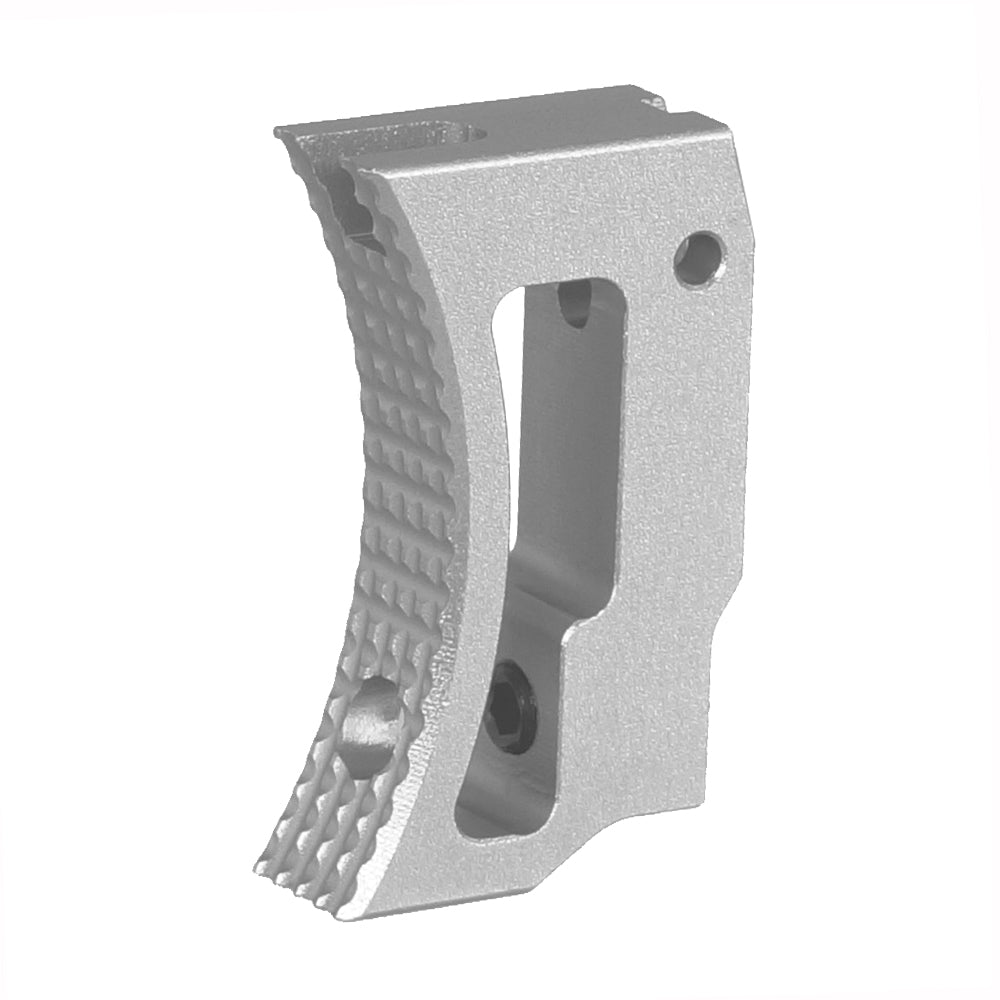 Silver 5KU Aluminum Short Curved Adjustable Trigger for Marui Hi-Capa GBB ( GB-639 )