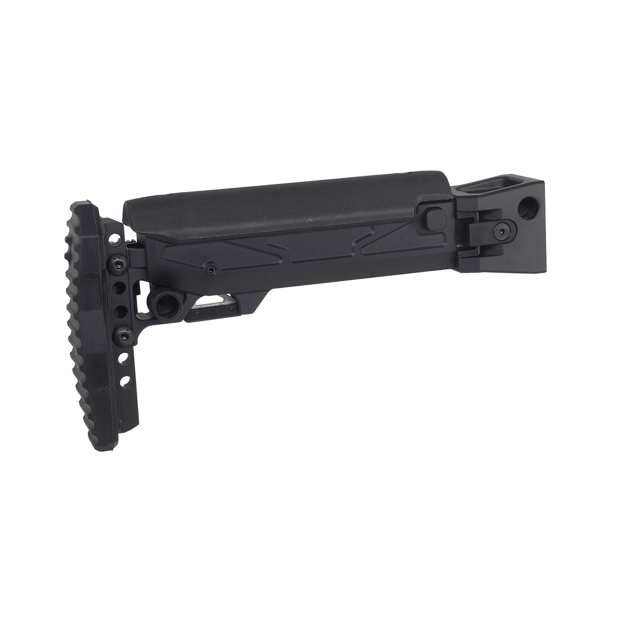 5KU Folding Telescopic Buttstock w/ Cheek Riser for Marui AKM GBB ( GBTMAK007BK )