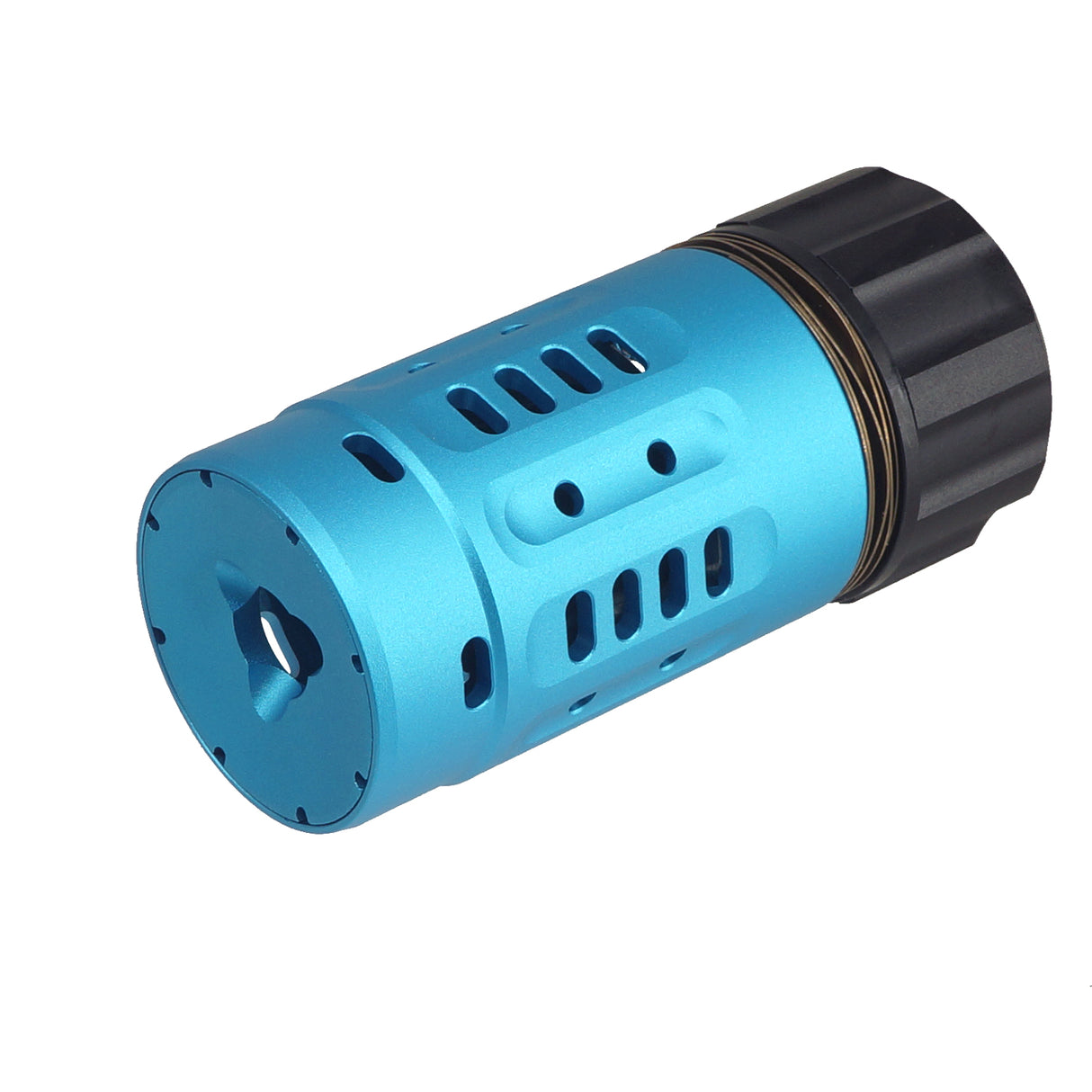 5KU Pyro Enhanced Training Blue Airsoft Muzzle Brake for 14mm- ( 5KU-349-BU )