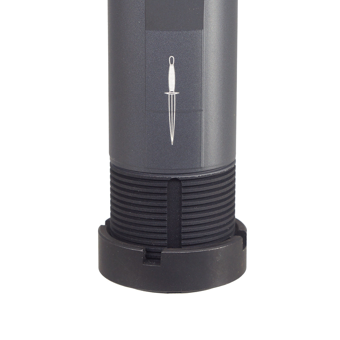 Angry Gun CNC Aluminum Mil-Spec 6 Position GBB Buffer Tube - Cerakote Grey w/ Dagger Logo