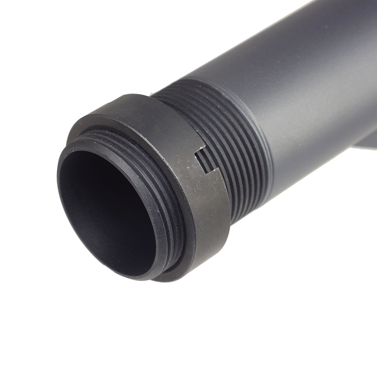 Angry Gun CNC Aluminum Mil-Spec 6 Position GBB Buffer Tube - Cerakote Grey w/ Dagger Logo