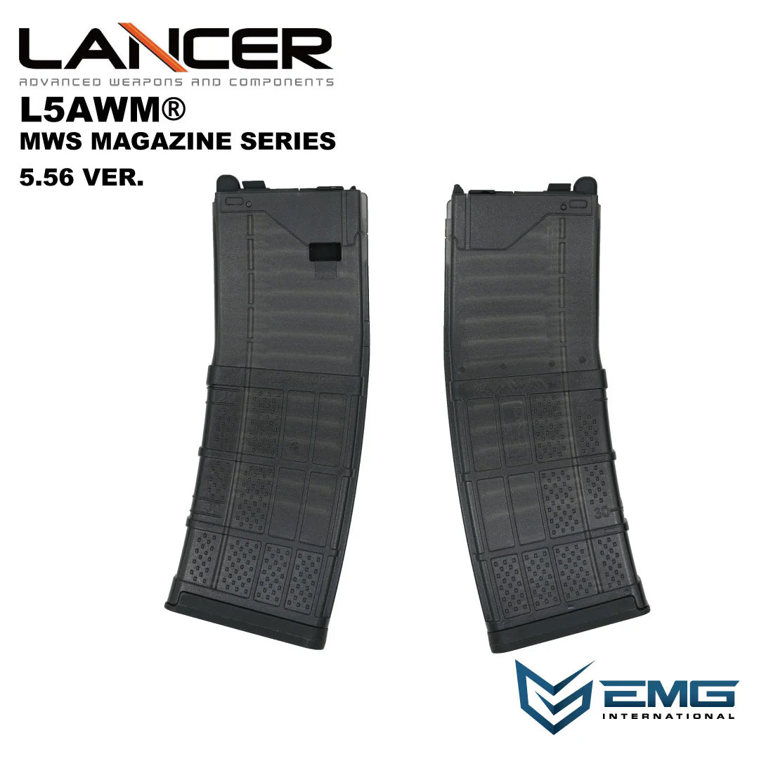 Angry Gun Lancer L5AWM V2 Translucent Gas Magazine for Marui MWS M4