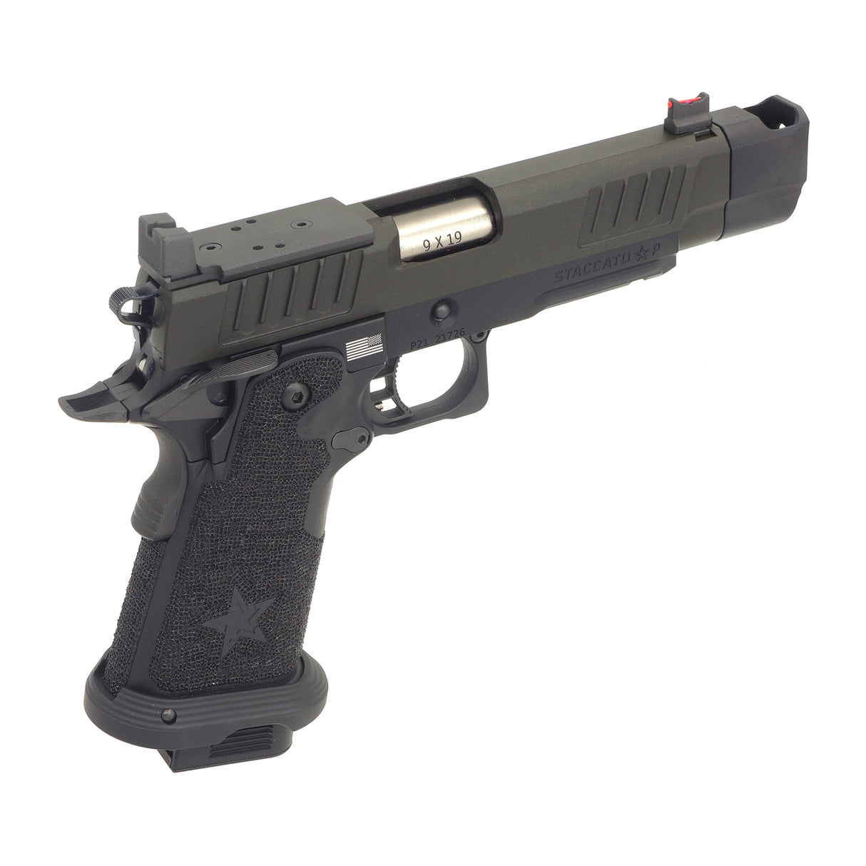 Army Armament Staccato P Comp 2011 Stippling Grip GBB Airsoft ( ARMY-R611-2A )