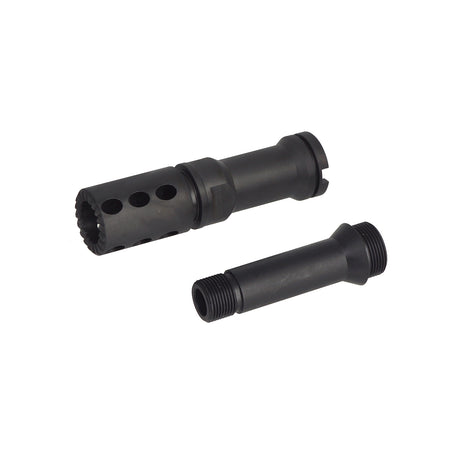 BBT Steel Flash Hider with Extend Outer Barrel for VFC M249 GBB Airsoft ( BBT-M249-002 )