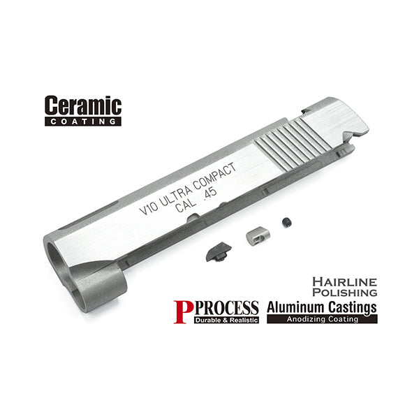 Guarder Aluminum Slide - Ceramic/Silver for Marui V10 GBB ( V10-40C )