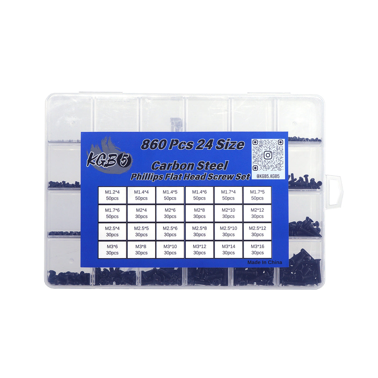 KGB5 24 Size Phillips Flat Head Screw Box Set ( KGB-SW-003 )