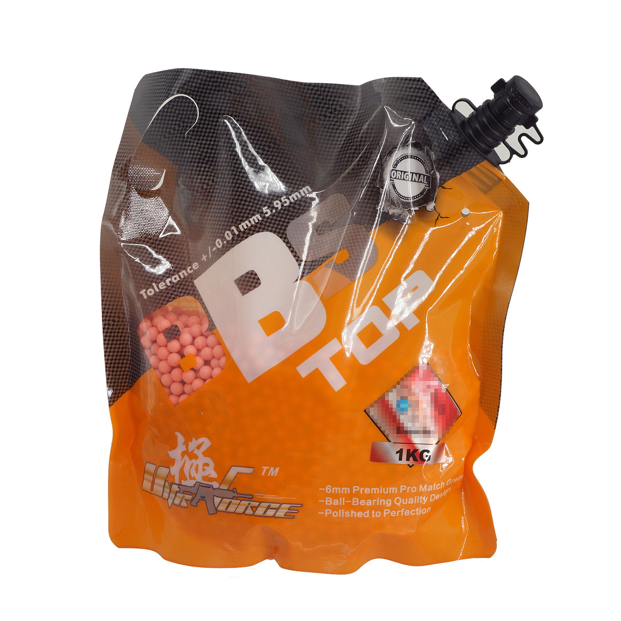 Ultraforce Airsoft Top BB Bullets 0.25G 1KG Bag (Fluorescence Red)