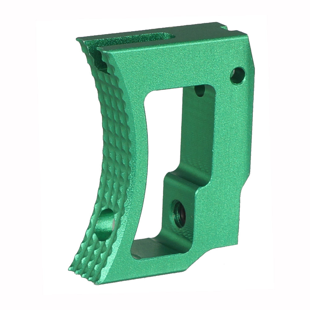 Green 5KU Aluminum Long Curved Adjustable Trigger for Marui Hi-Capa GBB ( GB-637 )