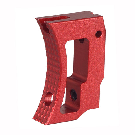 Red 5KU Aluminum Medium Curved Adjustable Trigger for Marui Hi-Capa GBB ( GB-638 )