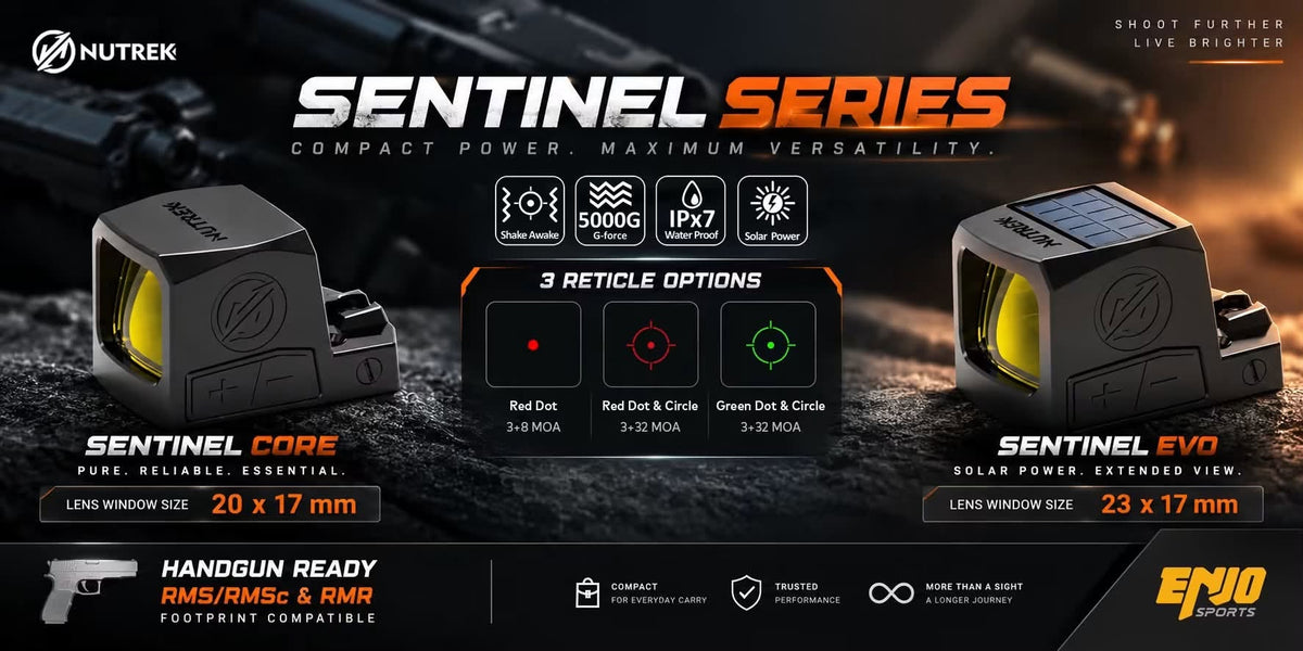 NUTREK SENTINEL EVO 1x23x17 Solar Power 3+32MOA Dot Sight ( DSL33RV )