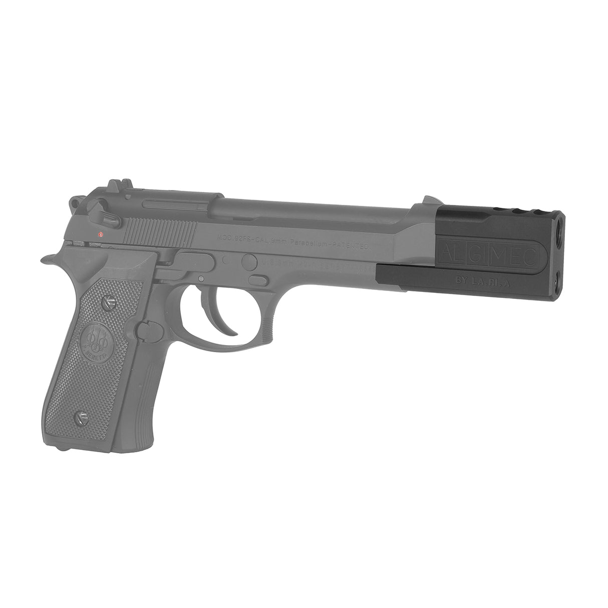 Army Force ALGIMEC Style Compensator w/Suppressor for M9 Airsoft ( AF-M9P-3 )