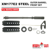 Angry Gun XM177-E2 Steel Outer Barrel Front Set for Marui MWS GBB ( 177OBS-MWS )