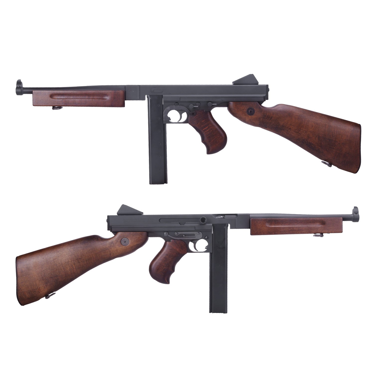 Thompson M1A1 × CAW wood stock cybergun-cyber-gun-auto-