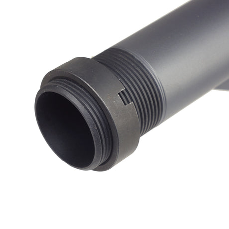 Angry Gun CNC Aluminum Mil-Spec 6 Position GBB Buffer Tube - Cerakote Grey w/ Dagger Logo