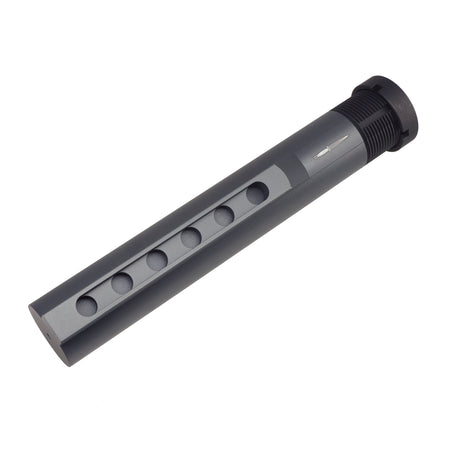 Angry Gun CNC Aluminum Mil-Spec 6 Position GBB Buffer Tube - Cerakote Grey w/ Dagger Logo