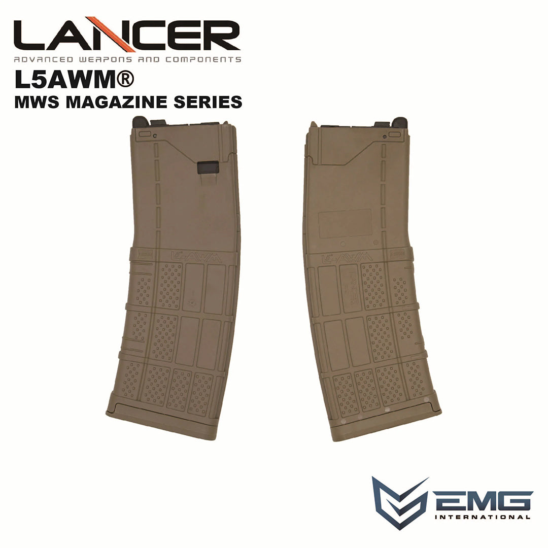 Angry Gun Lancer L5AWM V2 Opaque Gas Magazine for Marui MWS M4