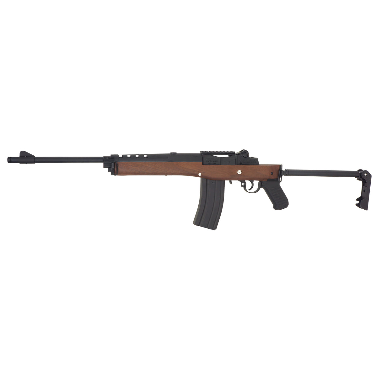 Double Bell Mini-14 A-Team Faux Wood AEG Airsoft -Black ( DB-908-1 )