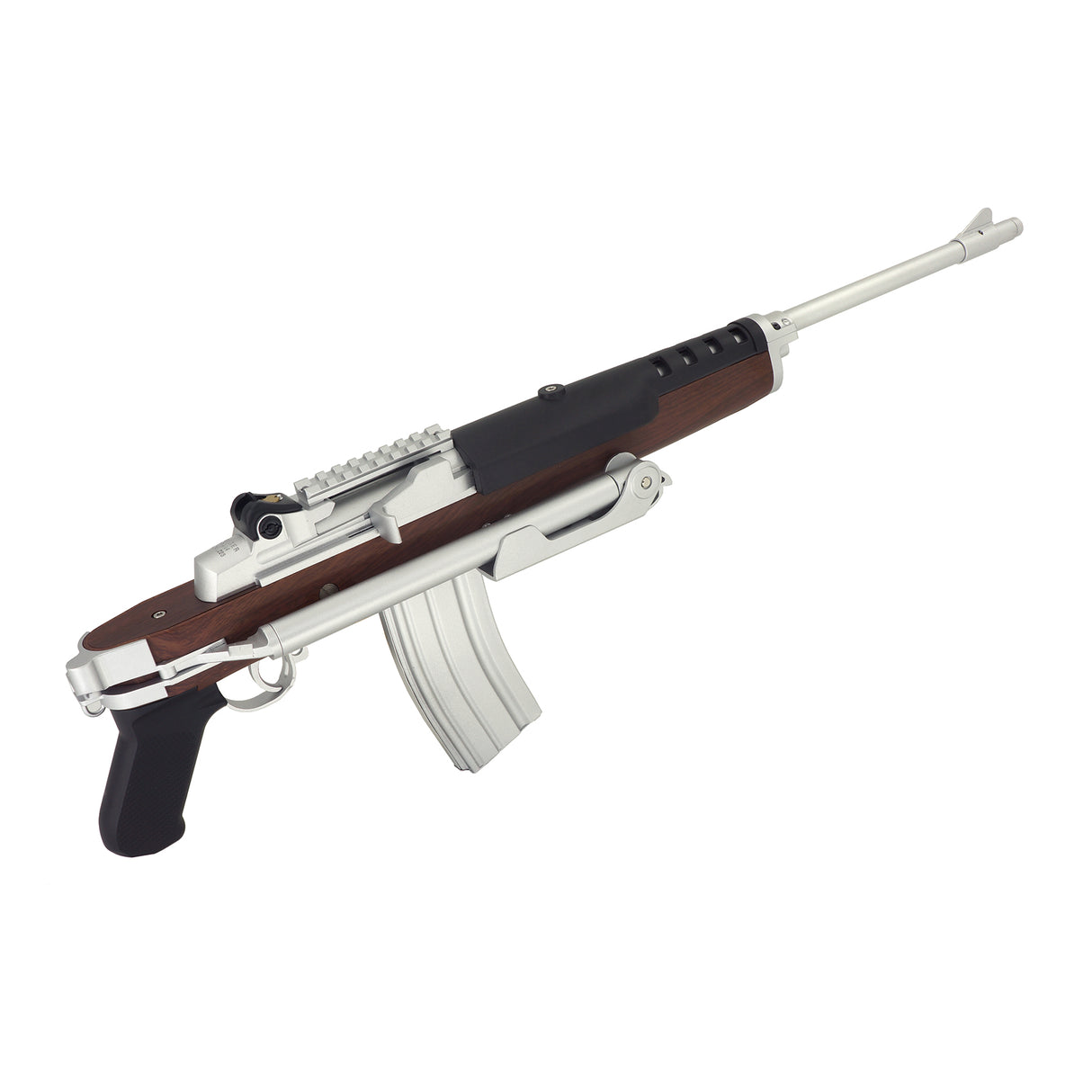 Double Bell Mini-14 A-Team Faux Wood AEG Airsoft -Silver ( DB-908 )
