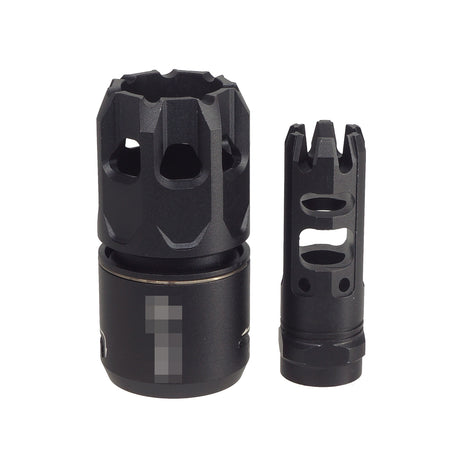 E&C King Comp Airsoft Flash Hider w/Diverter for 14mm- ( EC-MP249 )
