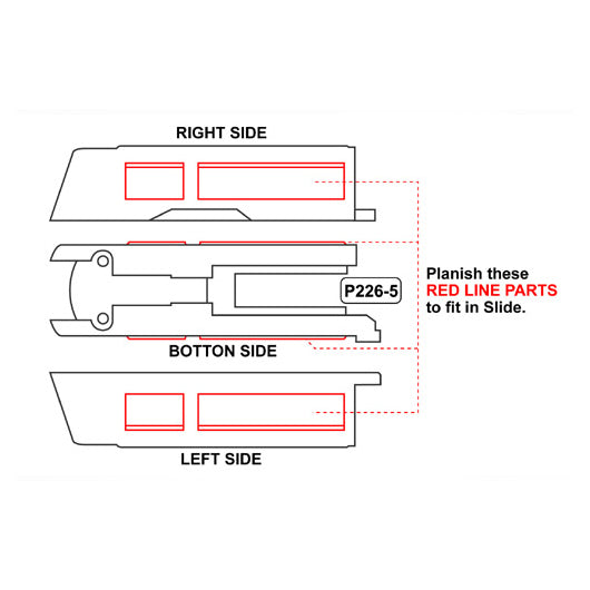 Guarder Aluminum Slide Frame for Marui P226-E2 GBB ( P226-35 )