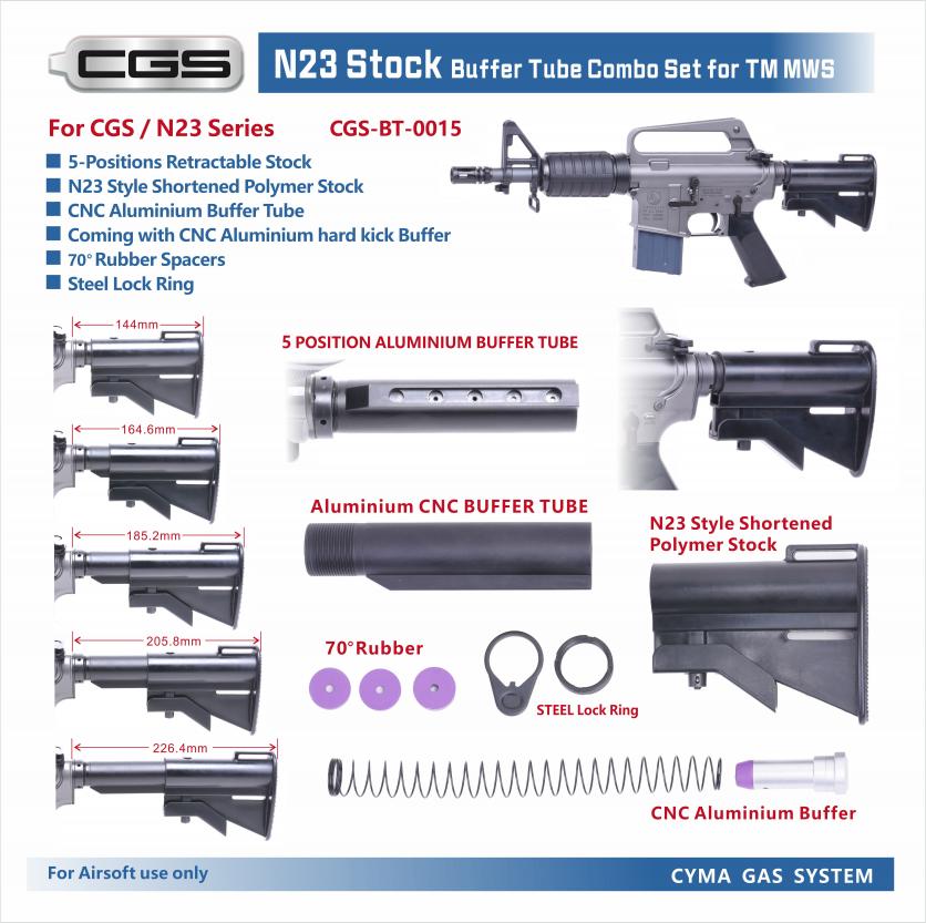 CYMA CGS N23 Stock Set for MWS M4 GBB ( CGS-BT-0015 )