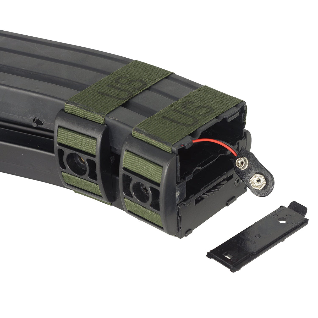 Battleaxe 1200 Rounds Electric Dual Magazine for AR / M4 AEG ( BX-698-6A-9V )